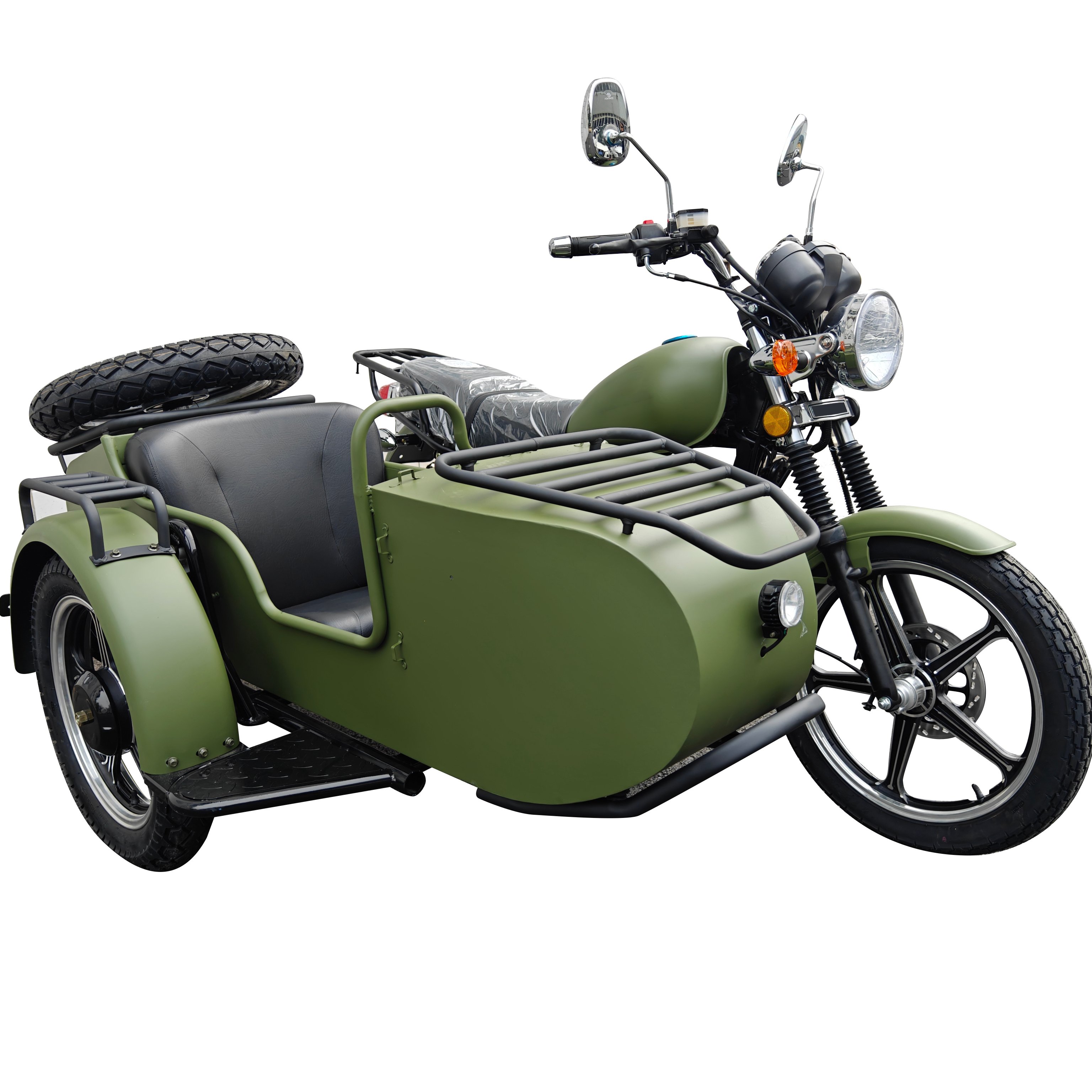 2025 Changjiang Hot Sale 3-Wheel Motorcycle Cheap Sidecar 200CC 500CC Sidecar Motorcycle with 3 Seats